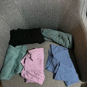 Set of five biker shorts